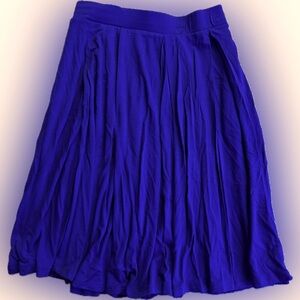 LuLaRoe Elegant Blue Pleated Madison Skirt